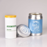 Customized Patterns aluminum jar Top popular hot sale 100g 120g 150g round empty silver black tin candle jars