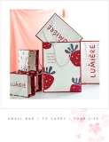 New style lovely pink paper bag shopping paper bags with your own logo packaging gift paper bag with handle