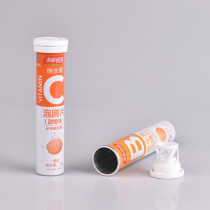 Custom empty Aluminum tube 18 pill Vitamin C Effervescent Tablets Cans wholesale