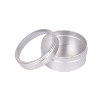 60ml Any Color Face Cream Cosmetic Use Aluminum Tin Lid Decorative Candle Wholesale Metal Tins Packing With Pvc Window