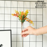 2021Manufacturers wholesale cross-border simulation flower wedding decorations green plant five head berry string