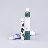 Colorful aluminium ointment collapsible tube with extended nozzle