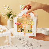 Wholesale Customizable Box Small Carton Wedding Cake Box With Window Fold Carton Transparent Flower Box