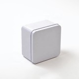 Large White Iron Square Tins Can Soap Candy Mini Metal Tin Box