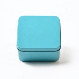 High Quality Cheap Custom Gift Tea Tin Box Simple Color Square Tinplate Packaging Candy Tin Box