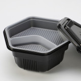 M128 microwave safe disposable plastic lunch 2 layer bento box