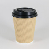 10oz disposable kraft double wall paper cups take away paper cup