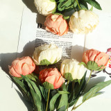 2021Green plant wholesale wedding simulation flower manufacturer decoration round rose