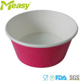 Custom printed ice cream cup paper lid 4oz with spoon in lid wholesale