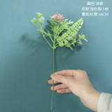 Wholesale wedding gem lotus simulation flower manufacturers cross-border fake flower green plant decorations