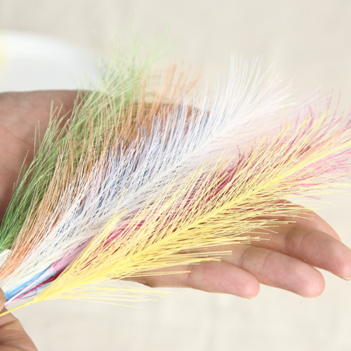 Cross border wholesale feather phoenix tail grass simulation flower manufacturer family decoration wedding hand held flowers