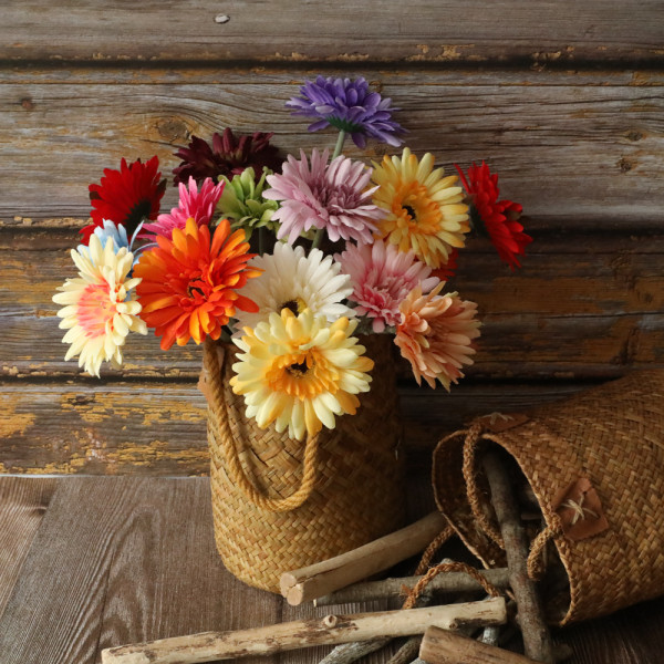 2021 hibiscus  gerbera  export home decoration  imitation flower  foreign trade artificial plant