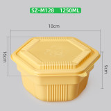 M128 microwave safe disposable plastic lunch 2 layer bento box