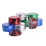 custom colorful matte seamless empty aluminum rose gold candle tins 8oz storage wax aluminum jars large round metal tins