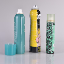 Custom Design aluminum aerosol can ensuous Body Lotion with cover 250ml 500ml envases aerosol