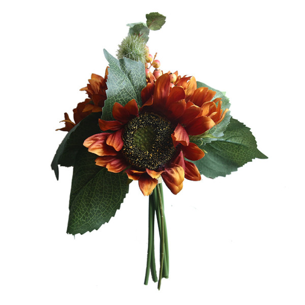 2021European imitation flower manufacturer family decoration wedding holding wall plant wall sunflower