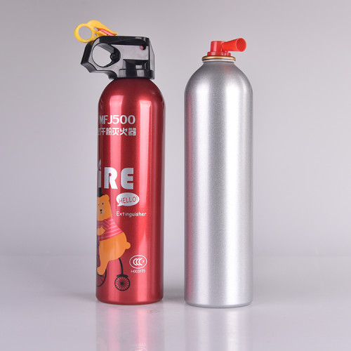 Quick shipment aluminum aerosol can fire extinguisher with cover 250ml 440ml empty aerosol printed tin can 300 ml