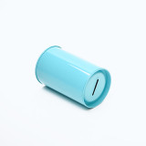 High quality 5 Colors  Cylindrical and Tin Material  Save Money Bank Round Shape Tin Can