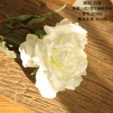 Manufacturer's home decoration cross border wholesale wedding artificial flower 1 flower 1 bud dry burned peony branch