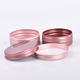 customizable size logo aluminum jar recycled material round rose gold black aluminium jar 30ml for cosmetic