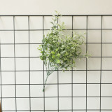 Wholesale eucalyptus with grass simulation flower wholesale fake flower wedding decoration planting wool melon seed grass