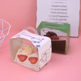 Custom Handle Cookie Box Biscuits Food Packaging Box Clear Dessert Box With Lid