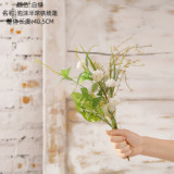 Manufacturer green plant wholesale wedding decoration simulation flower cross-border Clematis with branches