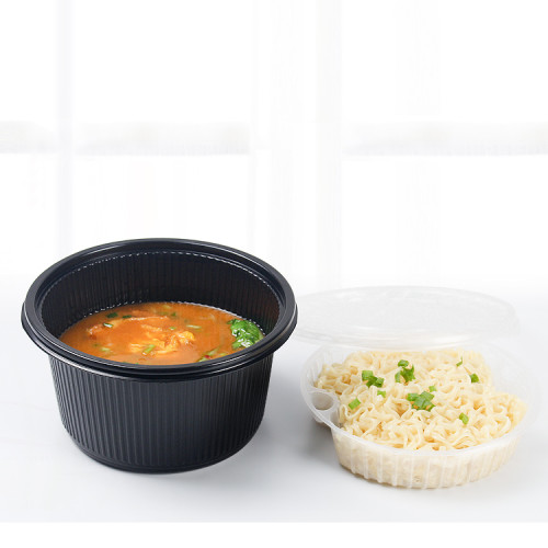 Round 100% food grade microwave oven safe plastic souce container frozen food box packaging disposable food container