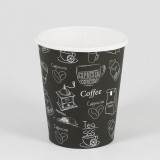 12oz 350ml Hot insulated coffee paper cups with lids