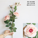 2021Artificial flowers wholesale wedding decoration family simulation flower cross border export 3 head corner roses