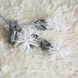 Wholesale arrangement of simulated flowers family decoration wedding holding flowers road guide flocked sea urchin