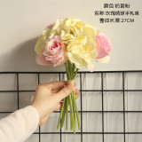 2021Simulated flower manufacturer's family decoration wedding handhold flower road guide Hydrangea rose bundle