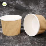 Eco disposable takeout soup bowls container with handles wholesale