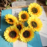 Simulation flower decoration wedding handhold flower road guide flower wholesale sunflower head