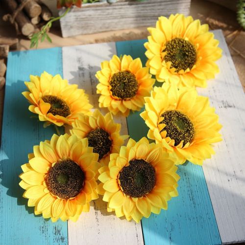 Simulation flower decoration wedding handhold flower road guide flower wholesale sunflower head