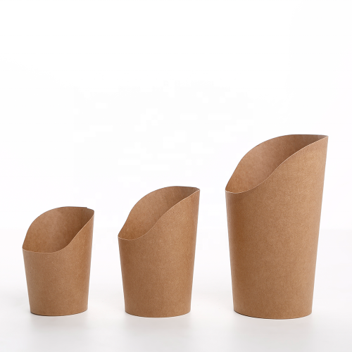 French fries snack kraft paper cup customized paper cup wholesale