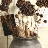 Natural pine nut dry flower cotton lotus simulation flower family decoration wedding hand held flower wall plant wall