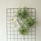 Wholesale eucalyptus with grass simulation flower wholesale fake flower wedding decoration planting wool melon seed grass