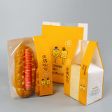 Food Grade Custom Logo Kraft Bread Paper Bag For Bread Packaging Paper Bag With Window