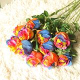 2021Manufacturers wholesale wedding decorations cross border color rose simulation flowers