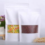 Hot Sale Food Kraft Paper Zipper Bag Nut Packaging Paper Bag Biodegradable Kraft Paper Zip Lock Bag