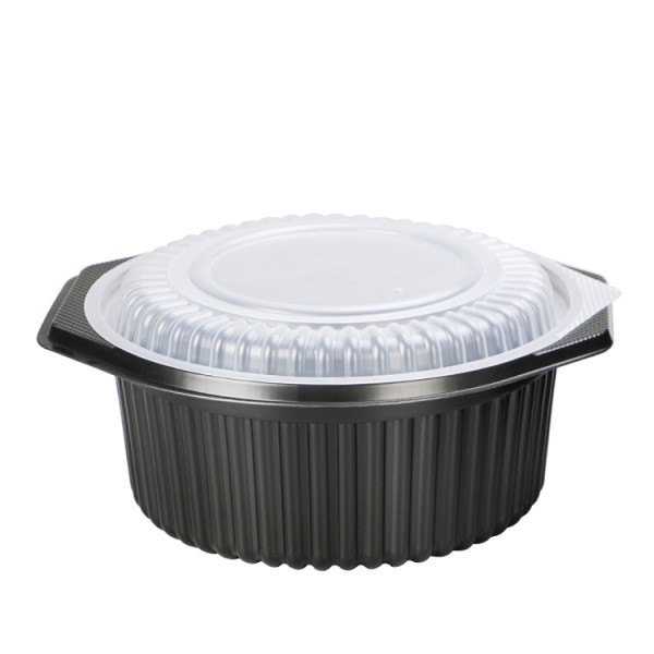 Disposable plastic container with lid large serving soup bowl