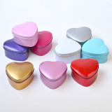 Pink colors heart tin box for Wedding Favor