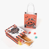 Halloween Decoration Gift Packaging Paper Trick Or Treat Bags With Handle Halloween Toys Paper Bag For Candy