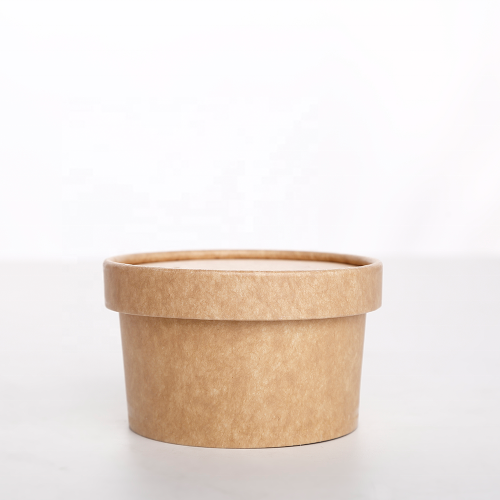 ECO Disposable Kraft Paper Soup Bowl with Paper lid
