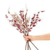 2021Manufacturer cross border wedding wholesale simulation flower home decoration dry fog Holly fruit