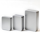 New style metal custom printed gift tin box sliver custom size shape candy tin box