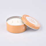custom colorful matte seamless empty aluminum rose gold candle tins 8oz storage wax aluminum jars large round metal tins