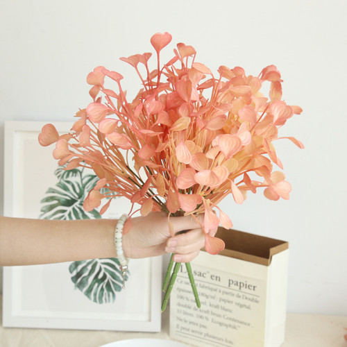 2021Wholesale simulation flower home decoration wedding holding flower wall plant wall ginkgo leaf