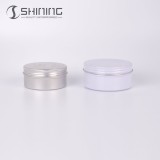 60ml Any Color Face Cream Cosmetic Use Aluminum Tin Lid Decorative Candle Wholesale Metal Tins Packing With Pvc Window